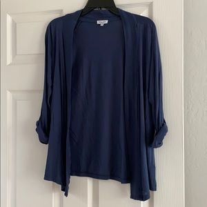 Dark blue open cardigan